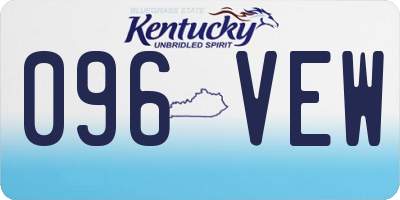 KY license plate 096VEW