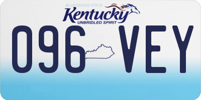 KY license plate 096VEY