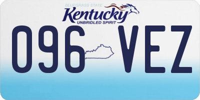 KY license plate 096VEZ