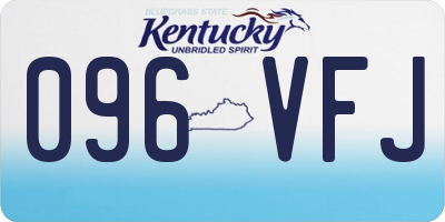 KY license plate 096VFJ