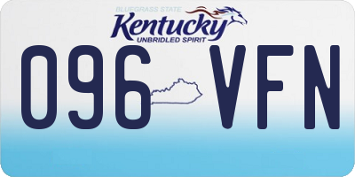 KY license plate 096VFN