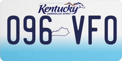 KY license plate 096VFO