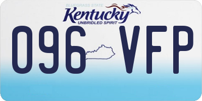 KY license plate 096VFP