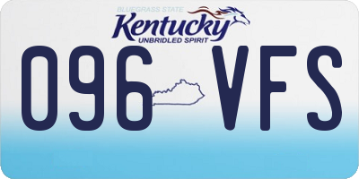 KY license plate 096VFS