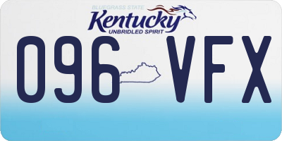 KY license plate 096VFX