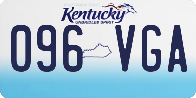 KY license plate 096VGA