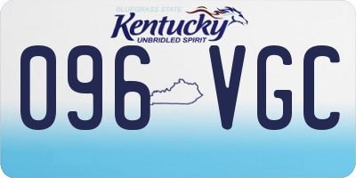 KY license plate 096VGC