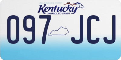 KY license plate 097JCJ