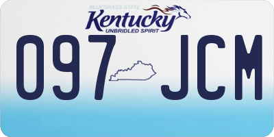 KY license plate 097JCM