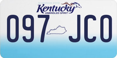 KY license plate 097JCO