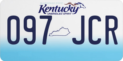 KY license plate 097JCR