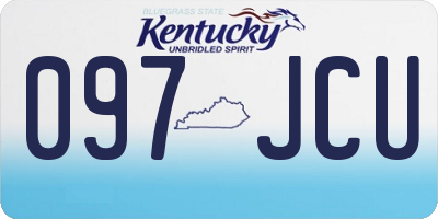 KY license plate 097JCU