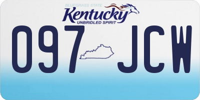 KY license plate 097JCW