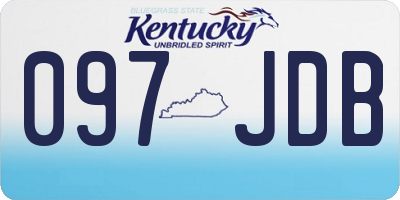 KY license plate 097JDB