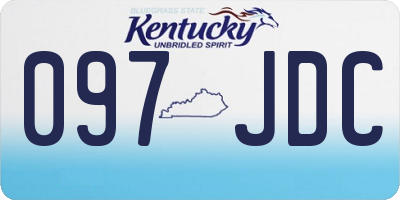 KY license plate 097JDC