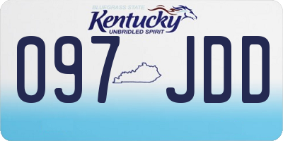 KY license plate 097JDD