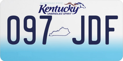 KY license plate 097JDF