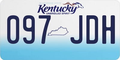 KY license plate 097JDH