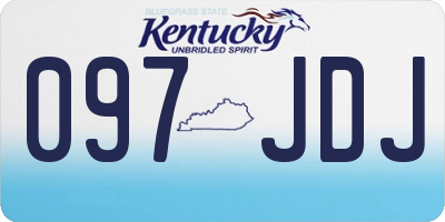 KY license plate 097JDJ