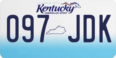 KY license plate 097JDK