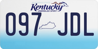 KY license plate 097JDL