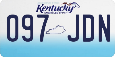 KY license plate 097JDN