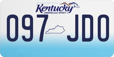 KY license plate 097JDO