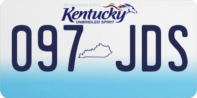 KY license plate 097JDS