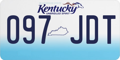 KY license plate 097JDT