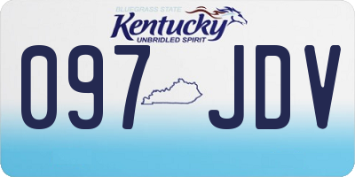 KY license plate 097JDV