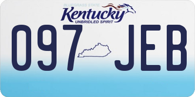 KY license plate 097JEB