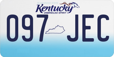 KY license plate 097JEC