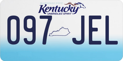 KY license plate 097JEL