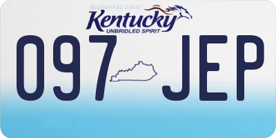KY license plate 097JEP
