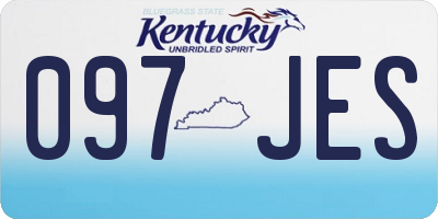 KY license plate 097JES