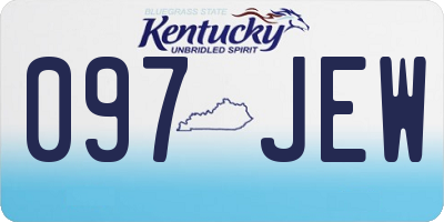KY license plate 097JEW