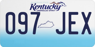 KY license plate 097JEX