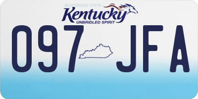 KY license plate 097JFA