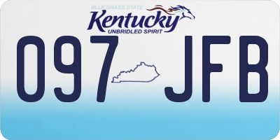 KY license plate 097JFB