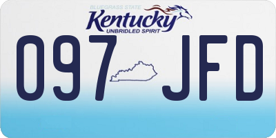 KY license plate 097JFD