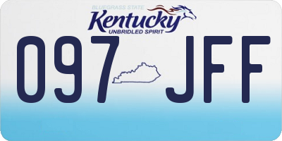 KY license plate 097JFF