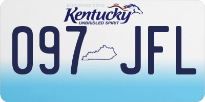 KY license plate 097JFL