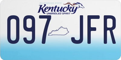 KY license plate 097JFR