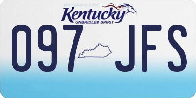 KY license plate 097JFS