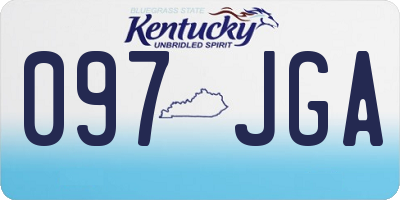 KY license plate 097JGA