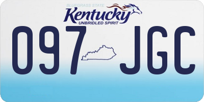 KY license plate 097JGC
