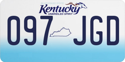 KY license plate 097JGD