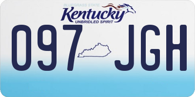 KY license plate 097JGH