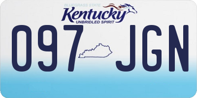 KY license plate 097JGN
