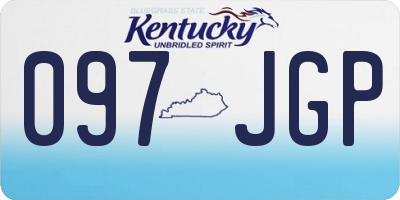 KY license plate 097JGP